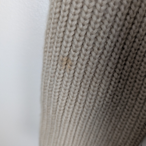 John & Jenn faux fur shearling wrap chunky knit cardigan jacket NEW XS cream - Picture 5 of 10